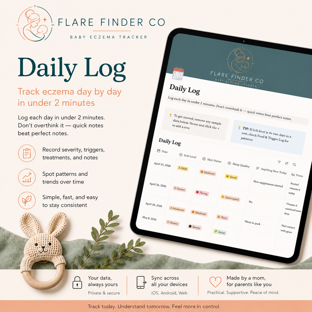 Baby Eczema Tracker — Notion Template